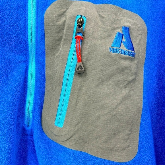 Eddie Bauer Quarter-Zip Pullover Men's Large Pocket Fleece Walk Hike Run Outdoor - Picture 3 of 8